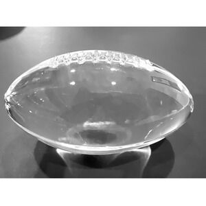 Tiffany & Co Lead Crystal Football Paperweight Clear Glass Desk Decor Germany